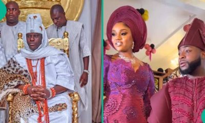 Chivido2024: Ooni Of Ife Arrives Davido And Chioma's Traditional Wedding Venue [Video]