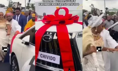 Davido Surprises Chioma With SUV On Wedding Day, Couple Gets Car Gift From GAC [Video]