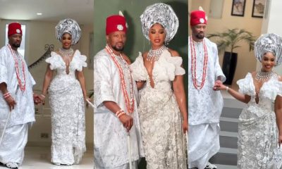 Actress Sharon Ooja Unveils Her Husband On Their Traditional Wedding Day [Photos/Video]