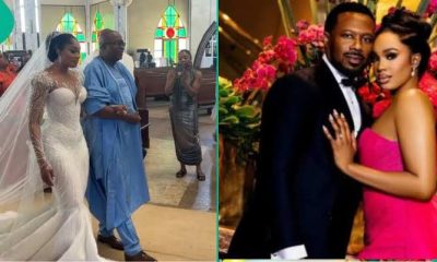 Videos From Sharon Ooja’s White Wedding With Husband, Ugo Nwoke [Watch]