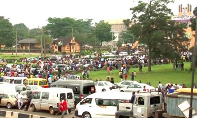 UNIBEN Students Protest Lack Of Water And Power, Block Lagos-Benin Expressway [Video]