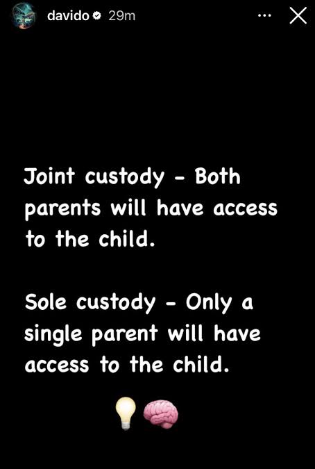 "I Only Requested Joint Custody For Imade"" - Davido Addresses Sophia's Supporters