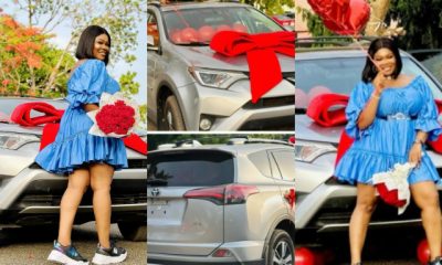 Ruby Ojiakor Pays Tribute To Late Junior Pope As She Acquires New Car [Photos/Video]