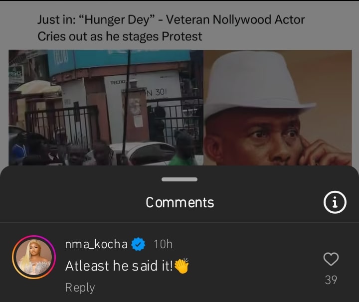 Nosa Rex’s Wife Reacts As Hanks Anuku Stages Solo Protest Against Hunger [Video]