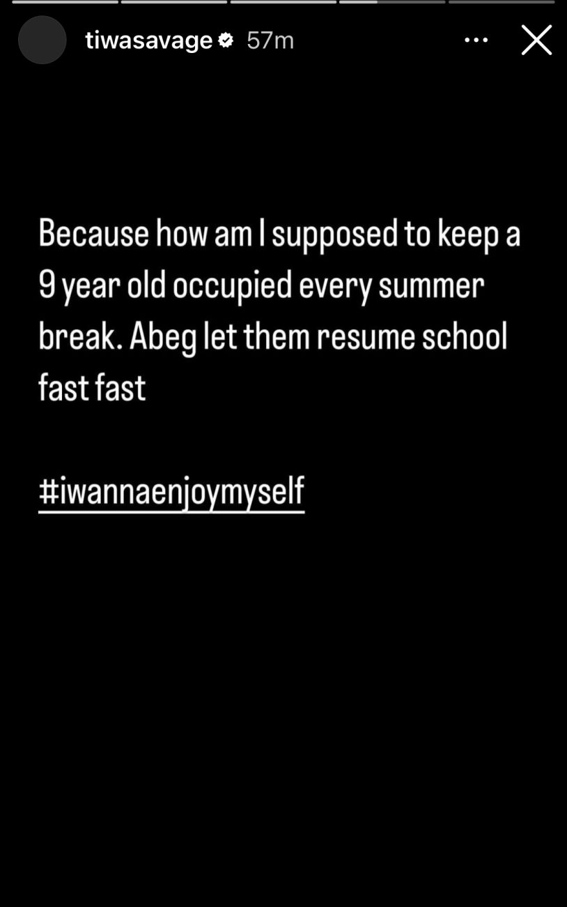 Tiwa Savage Laments Struggle Of Raising Her Son, Says She Wants To Enjoy Life