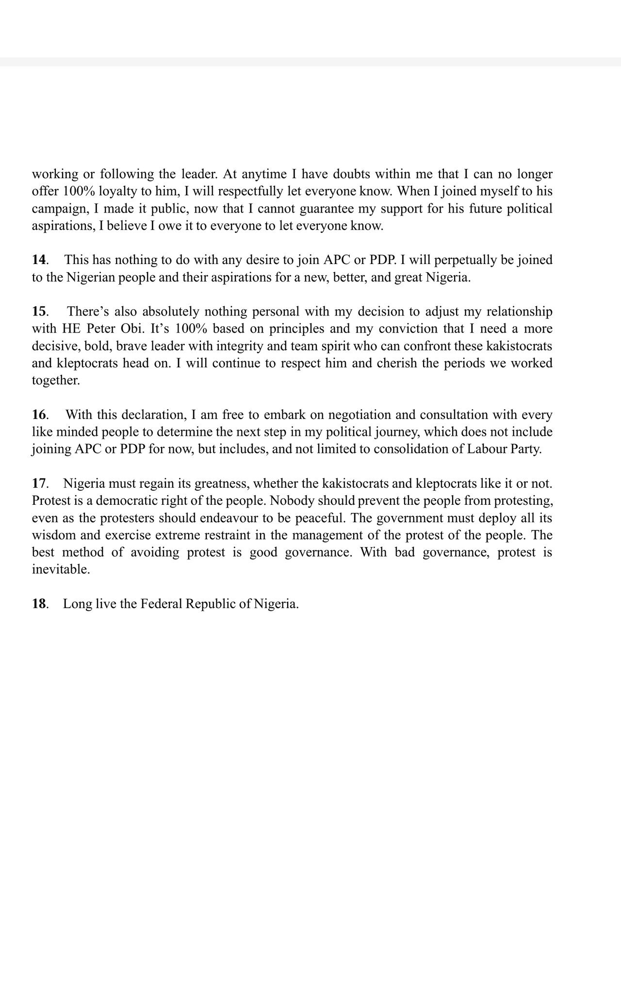 Kenneth Okonkwo Criticizes Peter Obi As He Dumps Labour Party