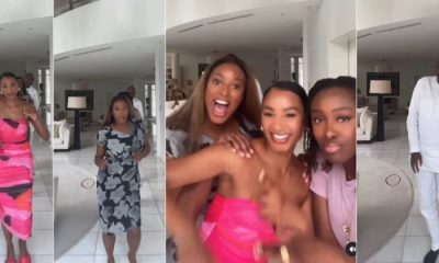 Billionaire Femi Otedola Joins His Daughters In A Dance Challenge [Video]