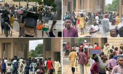 #EndBadGovernance: Hoodlums Hijack Kano Protest, Loot Shops and Offices [Photos]