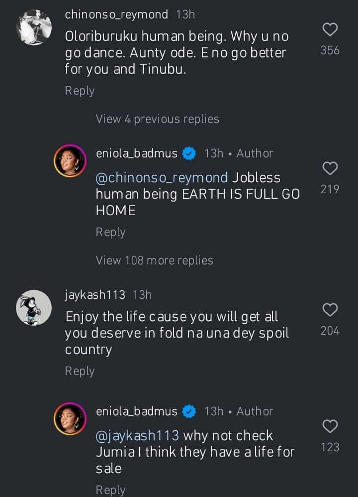 Eniola Badmus Fight With Her Followers For Dancing While Nigerians Are Suffering [Video]