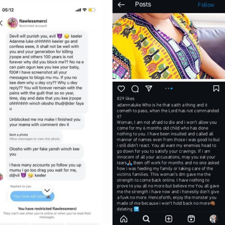 Adanma Luke Tackles Woman Who Accused Her Of Killing Junior Pope And Wishing Death On Her Baby