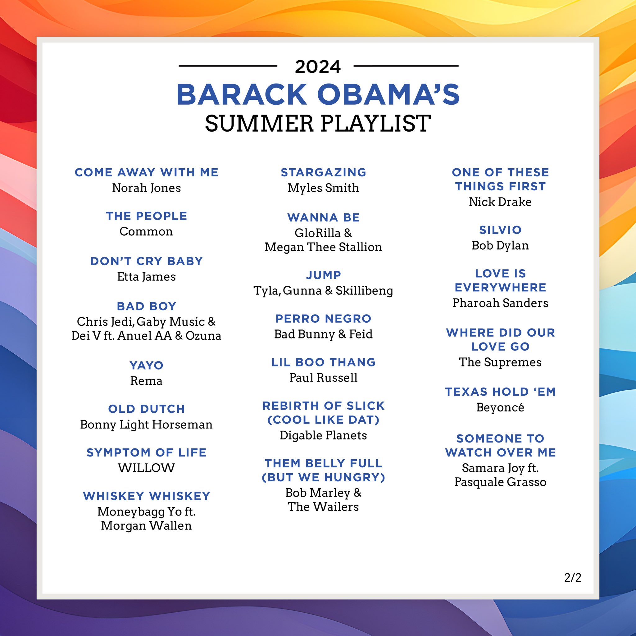 Barack Obama Names Rema And Tems On His 2024 Summer Playlist