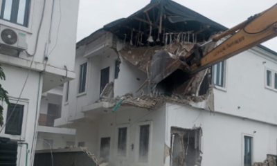 Lagos Govt Demolishes Houses Built On Drainage Channels In Eti-Osa [Photos/Video]