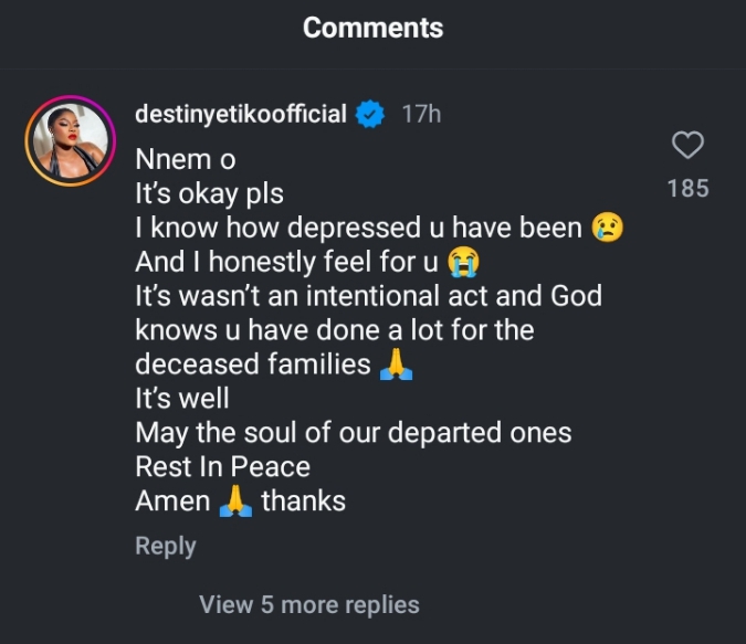 Adanma Luke Has Done A lot For Junior Pope's Family And Other Boat Crash Victims – Destiny Etiko