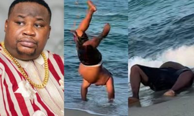 Cubana Chief Priest Somersaults On The Beach, Struggles To Get Up [Video]