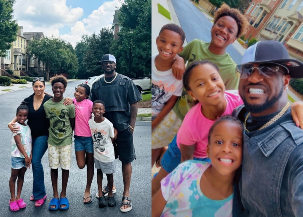 Peter Okoye Spends Time With Paul’s Children In US Despite Their Feud [Photos]