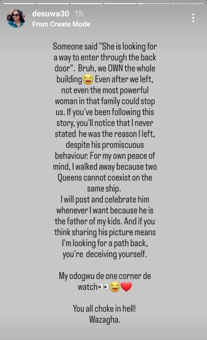 Sonia Adesuwa Addresses Rumors Of Seeking Reconciliation With Ex-Husband, Jude Ighalo 2 Sonia Adesuwa Addresses Rumors Of Seeking Reconciliation With Ex-Husband, Jude Ighalo