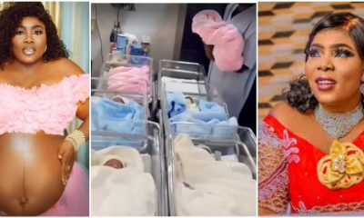 Prophetess Grace Ojiefoh Gives Birth To 6 Newborn Babies After 26 Years Of Childlessness