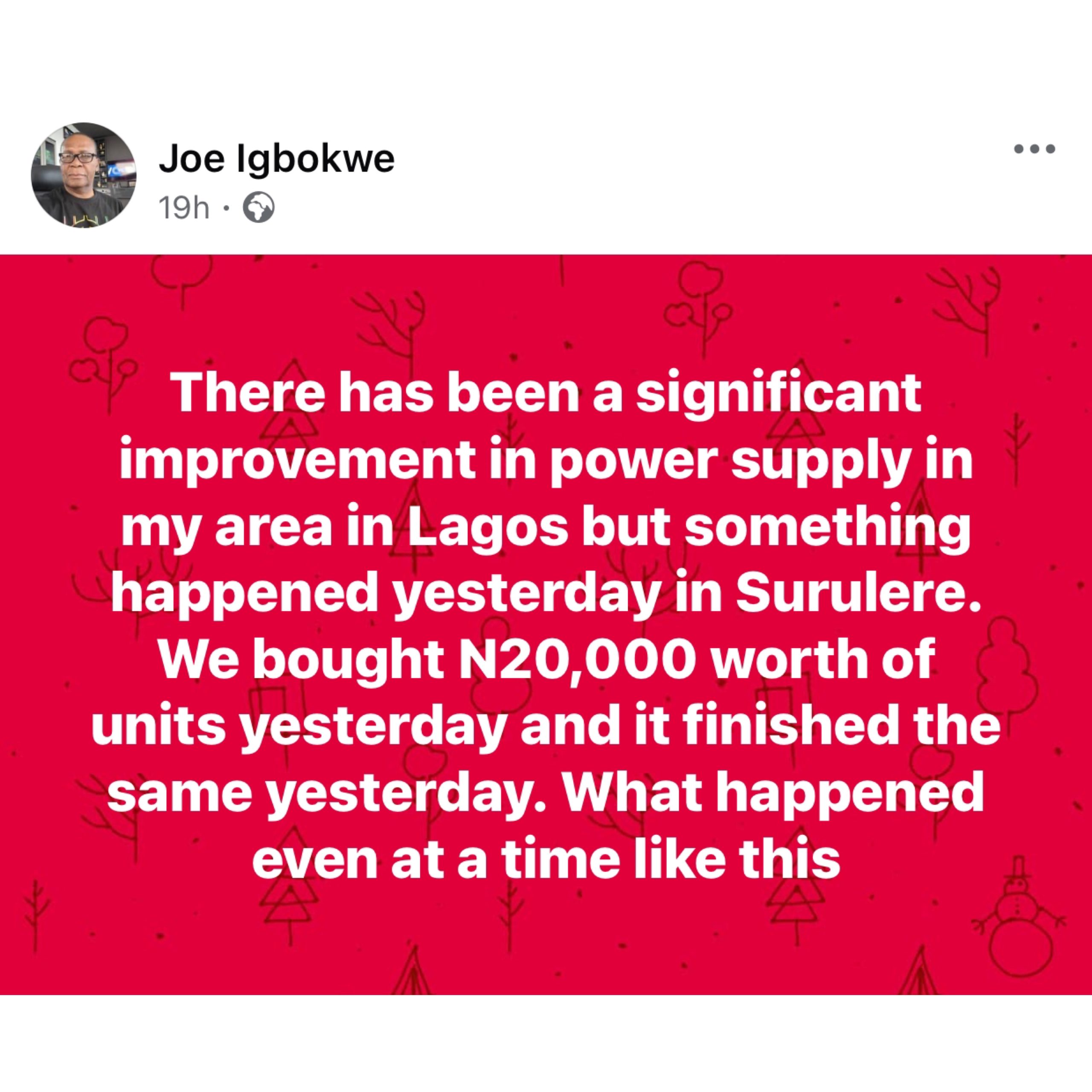 High Electricity Tariffs Will Kill Businesses If Tinubu Fails To Act - APC Chieftain, Joe Igbokwe