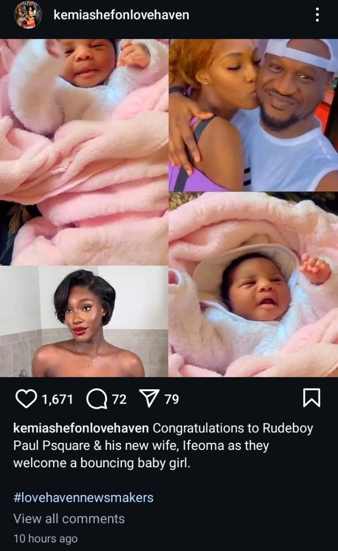 Paul Okoye And Ivy Ifeoma Allegedly Welcome Their First Child