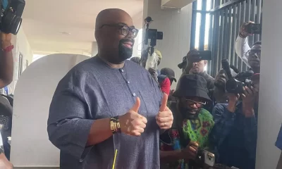 Edo Election: LP Candidate, Olumide Akpata Cast His Vote With Smiles [Photos]