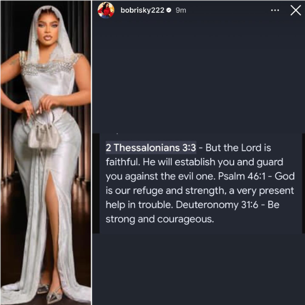 Bobrisky Goes Spiritual After VeryDarkMan Accused Him Of Bribing EFCC With N15m