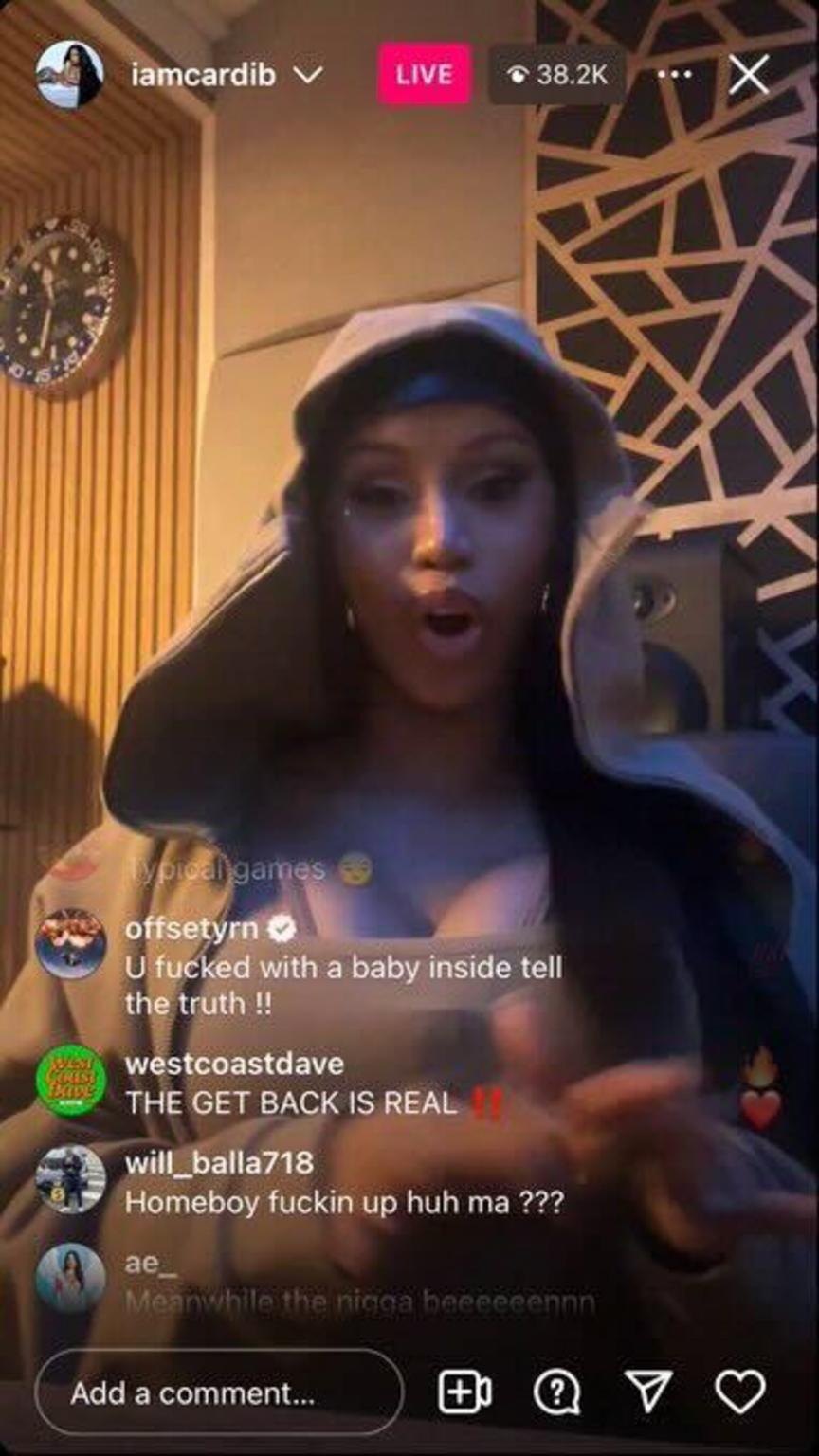 Cardi B Reacts After Offset Claimed She Slept With Another Man While Pregnant