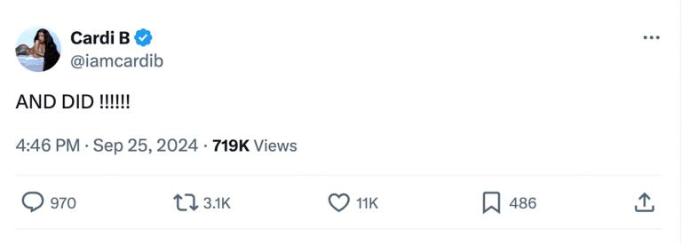 Cardi B Reacts After Offset Claimed She Slept With Another Man While Pregnant