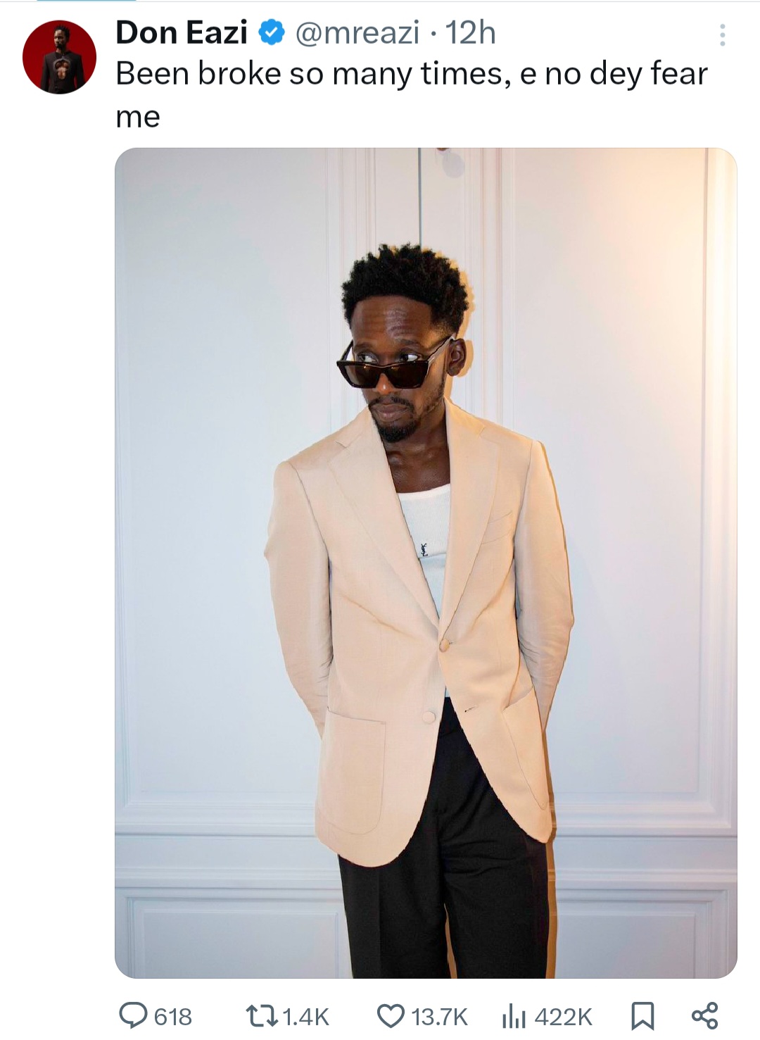 Mr Eazi Claims He's Not Afraid Of Being Broke