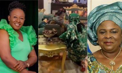 Reactions As Actress Patience Ozokwo Kneels To Greet Former First Lady Patience Jonathan [Video]