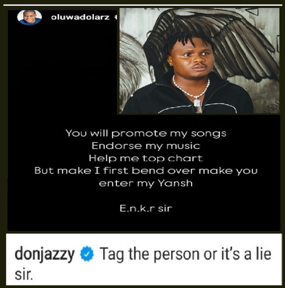 Don Jazzy Reacts After Oluwadolarz Alleged A Promoter Demanded S£x For Music Promotion