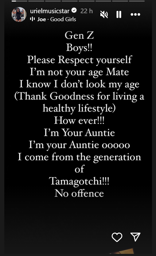 "Respect Yourself, I'm Not Your Age Mate" - Uriel Oputa Warns Gen Z Suitors