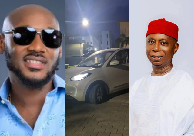 2face Idibia Receives Electric Car As Birthday Gift From Ned Nwoko [Video]