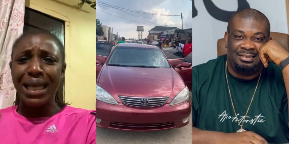 Lady In Tears As Don Jazzy Gifts Her N5m To Buy Car For Children’s School Runs [Video]