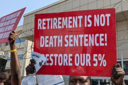 Chevron Pensioners Stage Protest In Lagos Over Unresolved Grievances [Photos]