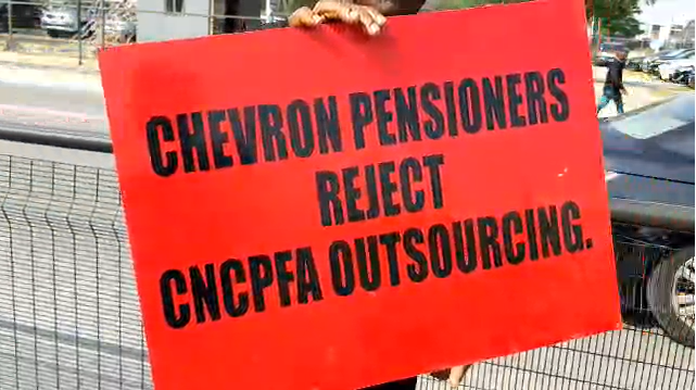 Chevron Pensioners Stage Protest In Lagos Over Unresolved Grievances [Photos]