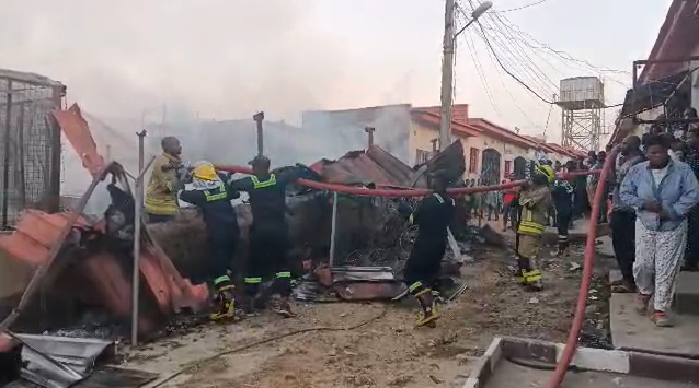 Fire Destroys Market At Trademore Estate In Abuja [Photos]