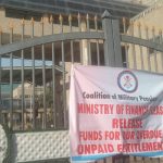 Military Retirees Protesting Unpaid Entitlements Shut Down Finance Ministry In Abuja
