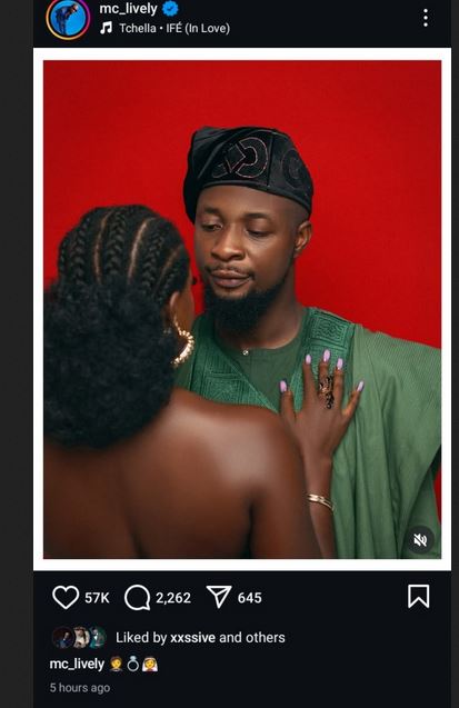 MC Lively Announces Engagement, Set To Get Married To His Fiancee