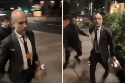 Pep Guardiola Restrained From Attacking A Fan Who Mocked Him On The Street [Video]
