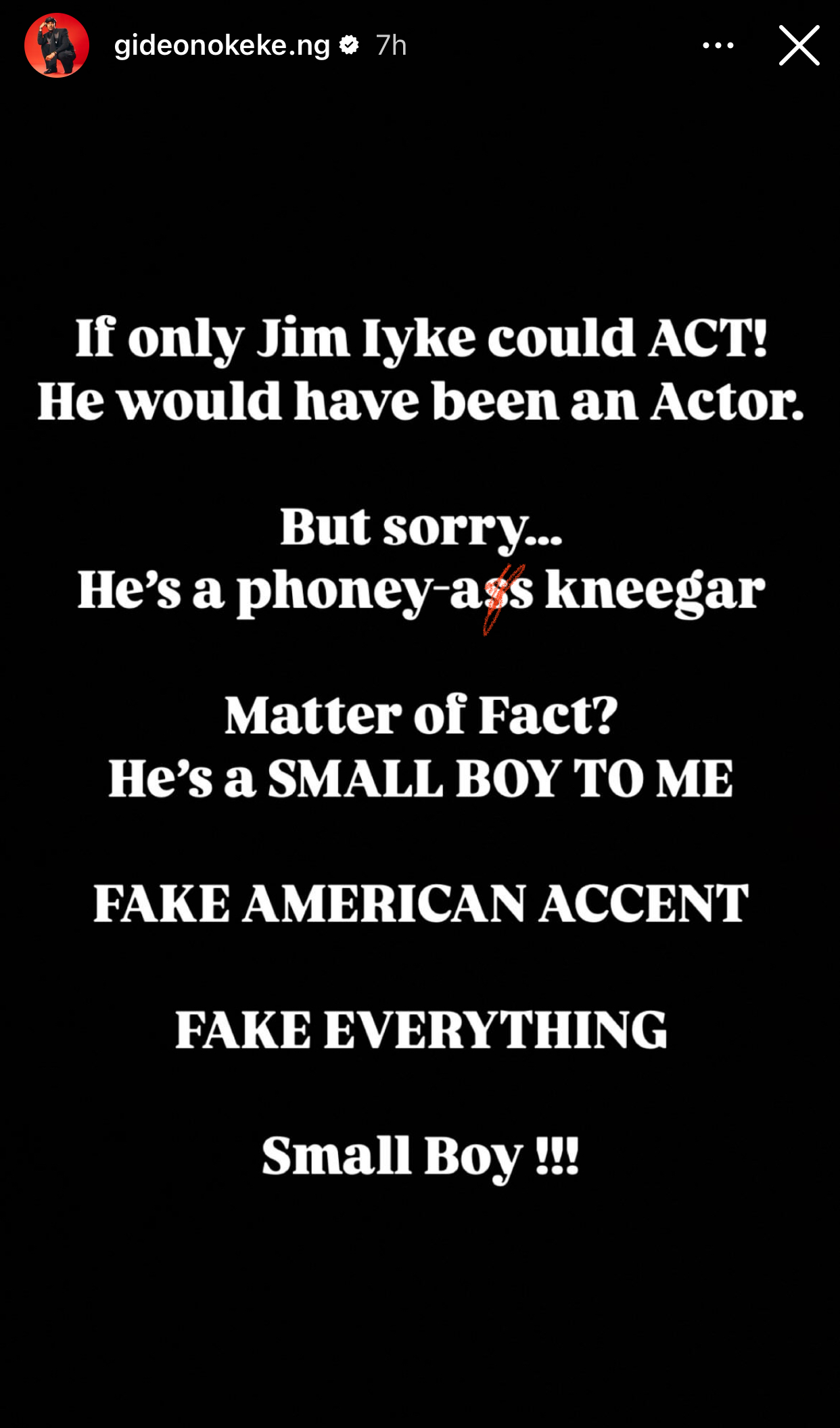"You're A Small Boy With Fake American Accent" - Gideon Okeke Drags Jim Iyke