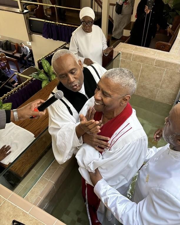 Denzel Washington Gets Baptised, Receives License To Become A Minister [Photos/Video]