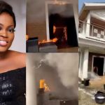 Funke Akindele Unbothered As Her New Mansion Catches Fire During Movie Shoot [Video]