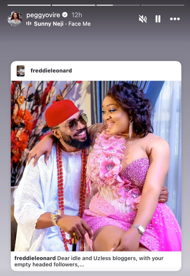 Peggy Ovire Reacts As Frederick Leonard Addresses Their Alleged Marriage Crisis