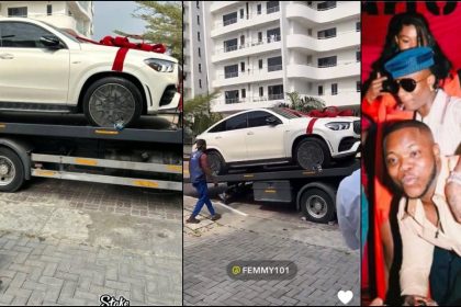 Wizkid Gifts His Personal Assistant, Femmy A Brand-New Mercedes Benz SUV [Video]