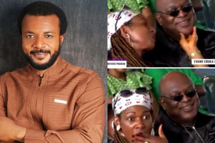 Lady Caught On Camera Caressing Man During Service At Ebuka Obi’s Church [Video]