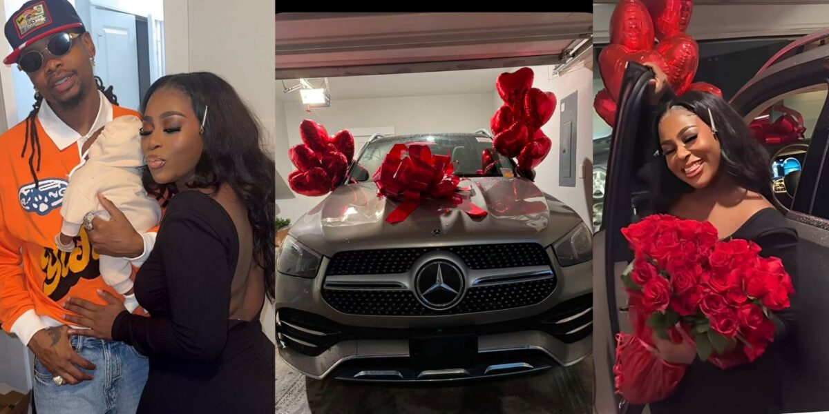 Yhemolee Surprises His Wife, Thayour With Brand New Mercedes Benz As Push Gift [Video]