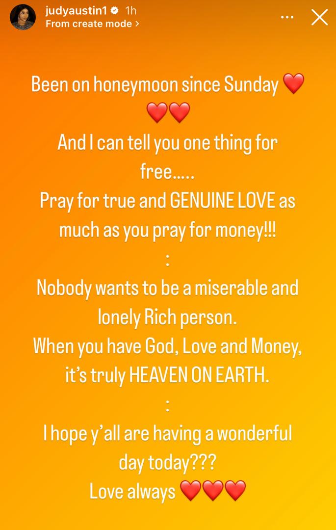 Pray For Genuine Love, Nobody Wants To Be A Miserable And Lonely Rich Person - Judy Austin