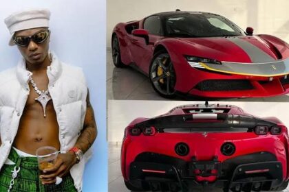 Wizkid Visits Don Jazzy With His Newly Acquired Ferrari 296 GTS Worth N1.4 Billion [Video]