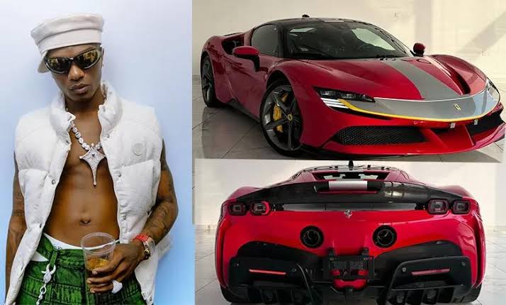 Wizkid Visits Don Jazzy With His Newly Acquired Ferrari 296 GTS Worth N1.4 Billion [Video]