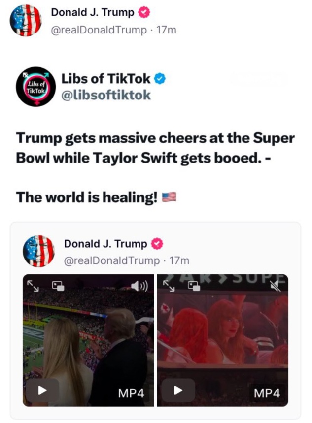 Donald Trump And Elon Musk Mocks Taylor Swift After Being Booed At Super Bowl [Video]